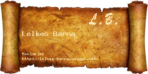 Lelkes Barna névjegykártya