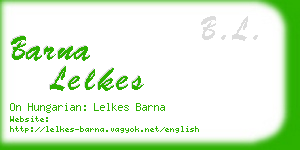 barna lelkes business card